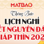 Thông báo lịch nghỉ Tết Nguyên Đán Giáp Thìn 2024